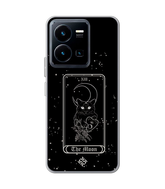 Funda para [ Vivo Y35 ] Dibujo Esotérico [ Carta del Tarot - The Moon ] de Silicona Flexible