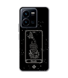 Funda para [ Vivo Y35 ] Dibujo Esotérico [ Carta del Tarot -  Death ] de Silicona Flexible para Smartphone