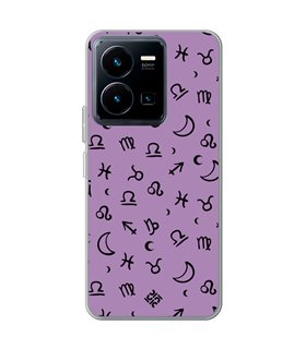 Funda para [ Vivo Y35 ] Dibujo Esotérico [ 12 Signos del Zodiaco ] de Silicona Flexible para Smartphone