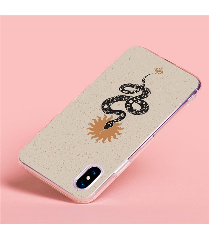 Funda para [ Vivo Y35 ] Dibujo Esotérico [ Serpiente Esotérica y Signo Solar ] de Silicona Flexible