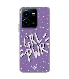 Funda para [ Vivo Y35 ] Dibujo Frases Guays [ GRL Power ] de Silicona Flexible para Smartphone 