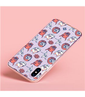 Funda para [ Vivo Y35 ] Dibujo Japones [ Daruma, Máscara Kitsune y Hannya Japon ] de Silicona