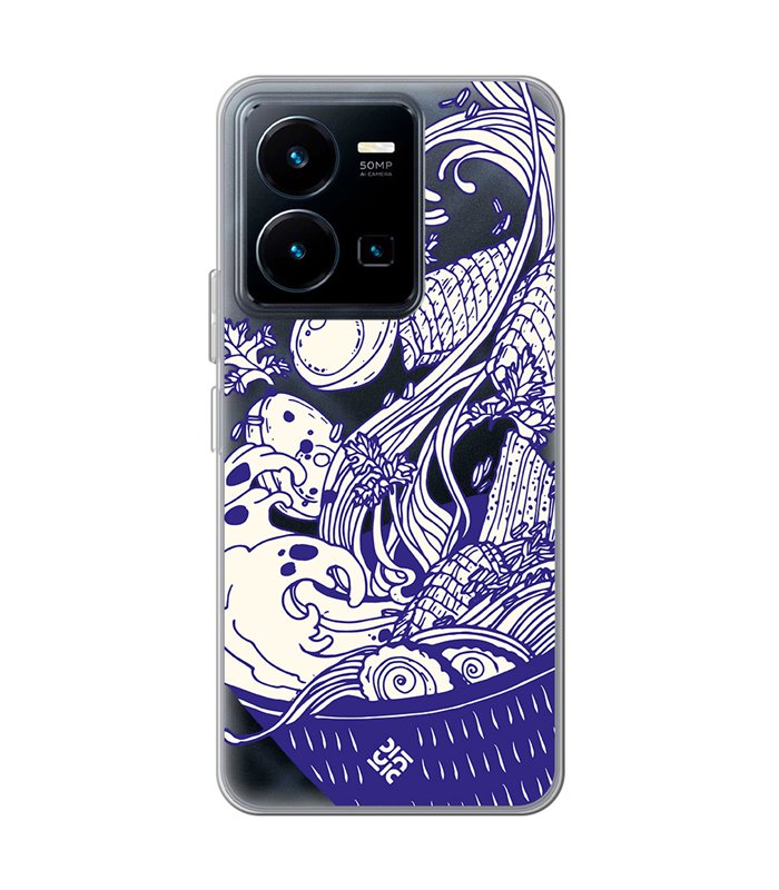 Funda para [ Vivo Y35 ] Dibujo Japones [ Ramen ] de Silicona Flexible para Smartphone 