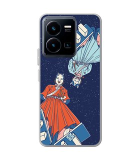 Funda para [ Vivo Y35 ] Dibujo Japones [ Los dioses Japoneses Desde Arriba ] de Silicona