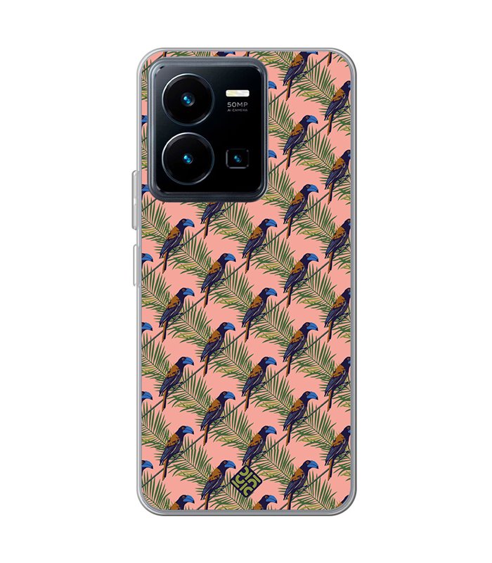 Funda para [ Vivo Y35 ] Dibujo Mascotas [ Estampado Tropical - Pájaro de Madagascar ] 