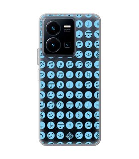 Funda para [ Vivo Y35 ] Diseño Música [ Notas Musicales ] de Silicona Flexible para Smartphone 