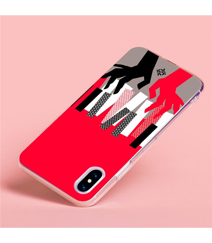 Funda para [ Vivo Y35 ] Diseño Música [ Tocando el Piano ] de Silicona Flexible para Smartphone 