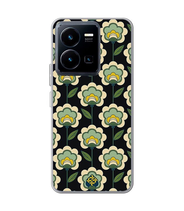 Funda para [ Vivo Y35 ] Dibujos Retro [ Planta Verde - Retro ] de Silicona Flexible