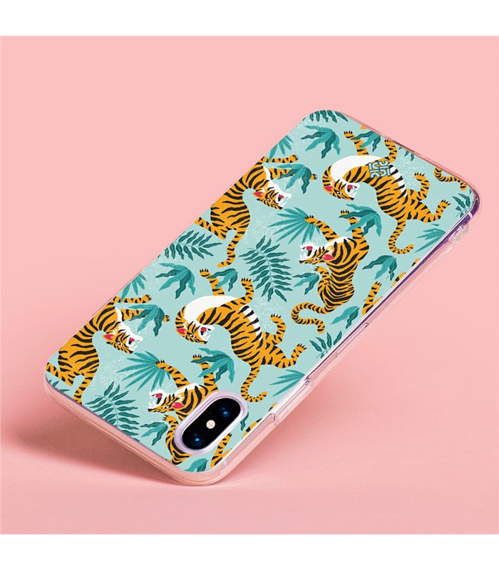 Funda para [ Vivo Y35 ] Dibujo Tendencias [ Estampado de Tigres ] de Silicona Flexible para Smartphone 