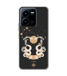 Funda para [ Vivo Y35 ] Dibujo Zodiaco [ Signo Zodiacal - Geminis ] de Silicona Flexible para Smartphone 