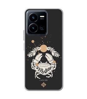 Funda para [ Vivo Y35 ] Dibujo Zodiaco [ Signo Zodiacal - Cancer ] de Silicona Flexible para Smartphone 