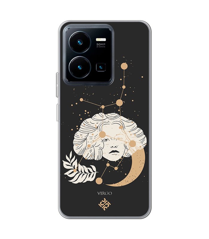 Funda para [ Vivo Y35 ] Dibujo Zodiaco [ Signo Zodiacal - Virgo ] de Silicona Flexible para Smartphone 