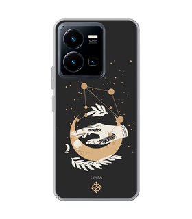 Funda para [ Vivo Y35 ] Dibujo Zodiaco [ Signo Zodiacal - Libra ] de Silicona Flexible para Smartphone 