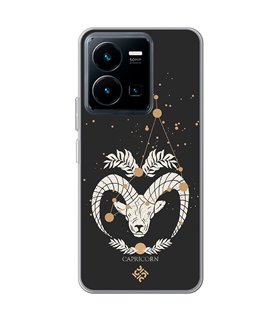 Funda para [ Vivo Y35 ] Dibujo Zodiaco [ Signo Zodiacal - Capricornio ] de Silicona Flexible para Smartphone 