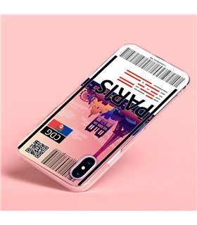 Funda para [ Vivo Y35 ] Billete de Avión [ París ] de Silicona Flexible para Smartphone 