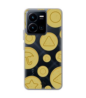 Funda para [ Vivo Y35 ] Squid Game [Galletas Dalgona Candy] de Silicona Flexible para Smartphone 