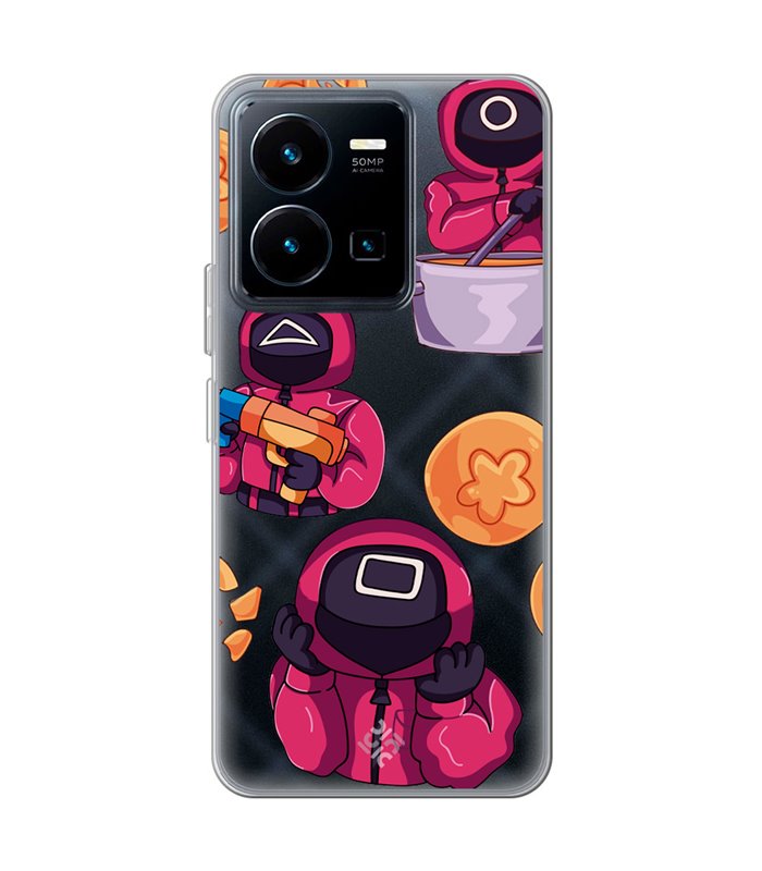 Funda para [ Vivo Y35 ] Squid Game [Guardias] de Silicona Flexible para Smartphone 