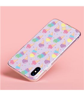 Funda para [ Vivo Y16 ] Dibujo Auténtico [ Cucurucho de Helados ] de Silicona Flexible para Smartphone