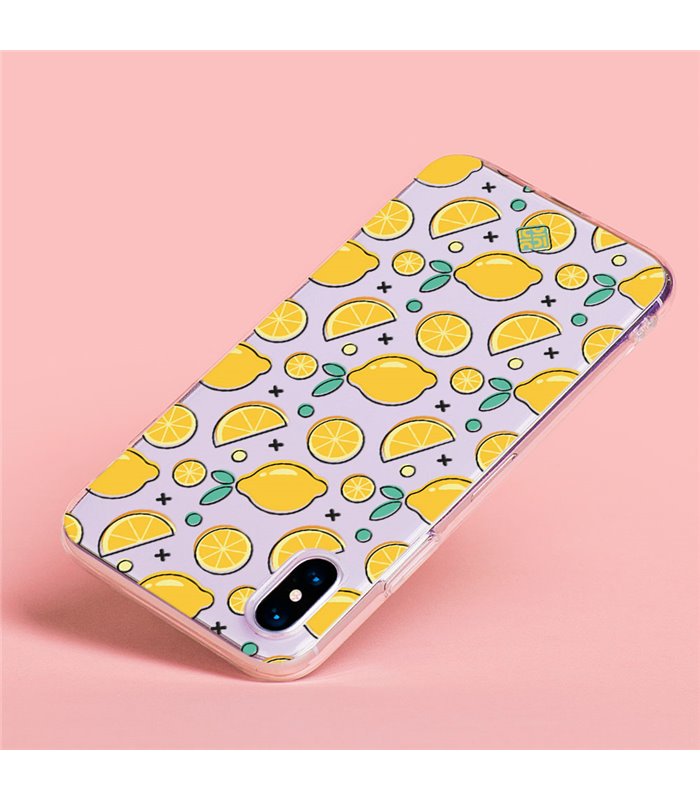 Funda para [ Vivo Y16 ] Dibujo Auténtico [ Limones ] de Silicona Flexible para Smartphone