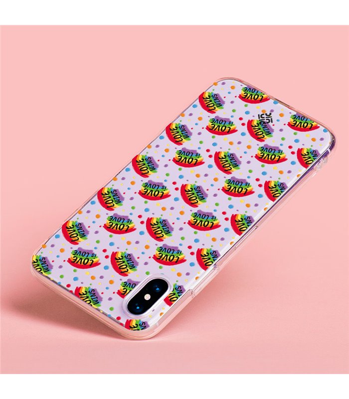 Funda para [ Vivo Y16 ] Dibujo Auténtico [ Arcoiris - Love Wins ] de Silicona Flexible para Smartphone