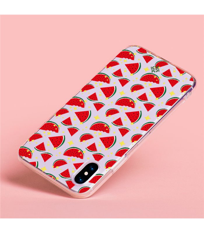 Funda para [ Vivo Y16 ] Dibujo Auténtico [ Sandía ] de Silicona Flexible para Smartphone