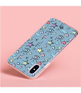 Funda para [ Vivo Y16 ] Dibujo Auténtico [ Tormenta de Ojos ] de Silicona Flexible para Smartphone