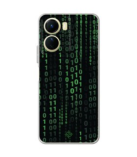 Funda para [ Vivo Y16 ] Cine Fantástico [ Números Binarios Matrix ] de Silicona Flexible para Smartphone