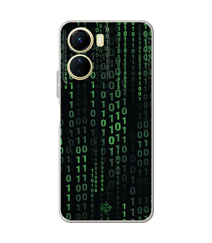 Funda para [ Vivo Y16 ] Cine Fantástico [ Números Binarios Matrix ] de Silicona Flexible para Smartphone