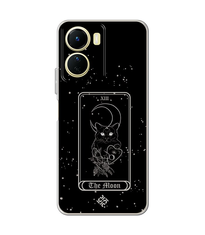 Funda para [ Vivo Y16 ] Dibujo Esotérico [ Carta del Tarot - The Moon ] de Silicona Flexible para Smartphone