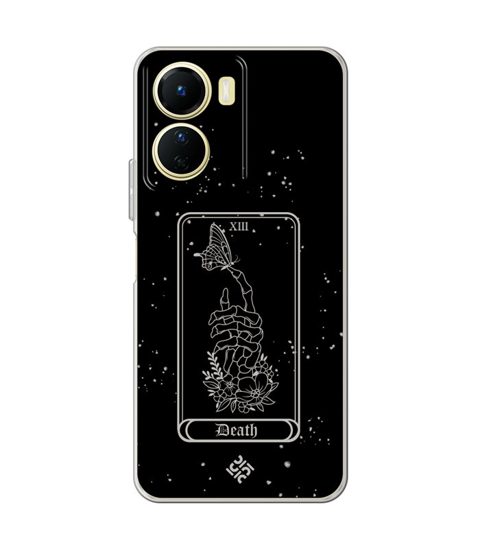 Funda para [ Vivo Y16 ] Dibujo Esotérico [ Carta del Tarot -  Death ] de Silicona Flexible para Smartphone