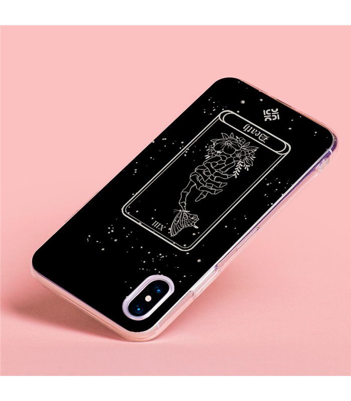 Funda para [ Vivo Y16 ] Dibujo Esotérico [ Carta del Tarot -  Death ] de Silicona Flexible para Smartphone