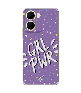 Funda para [ Vivo Y16 ] Dibujo Frases Guays [ GRL Power ] de Silicona Flexible para Smartphone