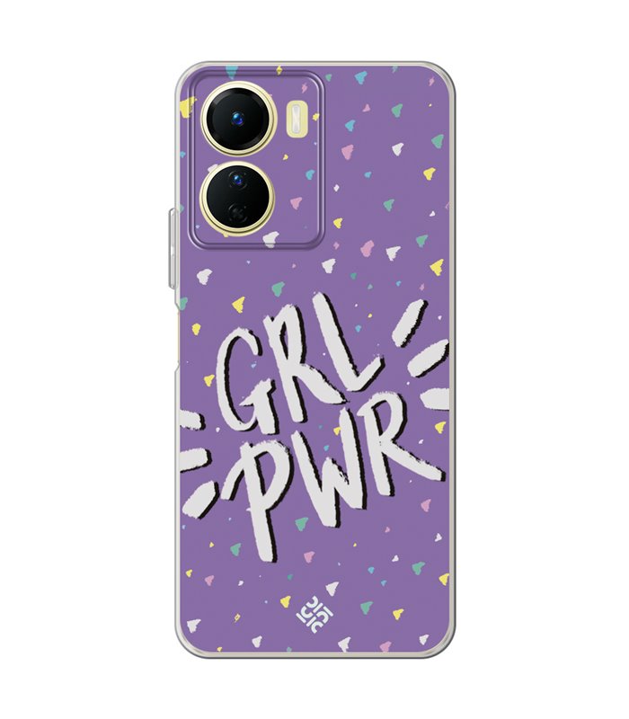 Funda para [ Vivo Y16 ] Dibujo Frases Guays [ GRL Power ] de Silicona Flexible para Smartphone