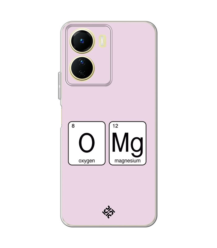 Funda para [ Vivo Y16 ] Dibujo Frases Guays [ Oxigeno + Magnesio - OMG ] de Silicona Flexible para Smartphone