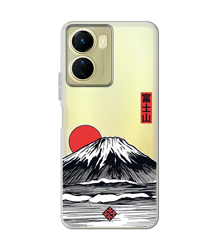 Funda para [ Vivo Y16 ] Dibujo Japones [ Monte Fuji ] de Silicona Flexible para Smartphone