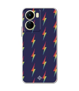 Funda para [ Vivo Y16 ] Dibujo Auténtico [ Rayos de Colores ] de Silicona Flexible para Smartphone