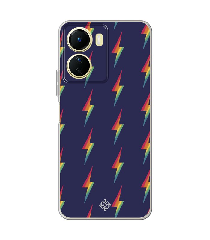 Funda para [ Vivo Y16 ] Dibujo Auténtico [ Rayos de Colores ] de Silicona Flexible para Smartphone