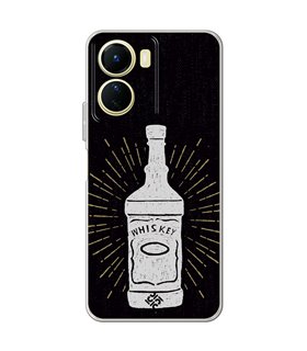 Funda para [ Vivo Y16 ] Dibujo Auténtico [ Whiskey ] de Silicona Flexible para Smartphone