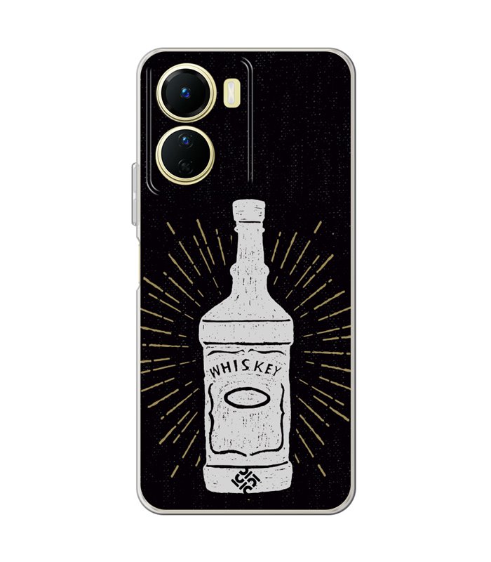 Funda para [ Vivo Y16 ] Dibujo Auténtico [ Whiskey ] de Silicona Flexible para Smartphone