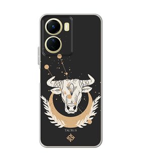 Funda para [ Vivo Y16 ] Dibujo Zodiaco [ Signo Zodiacal - Tauro ] de Silicona Flexible para Smartphone