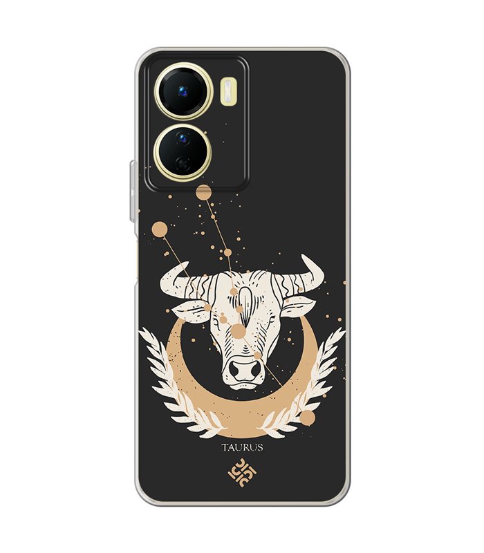 Funda para [ Vivo Y16 ] Dibujo Zodiaco [ Signo Zodiacal - Tauro ] de Silicona Flexible para Smartphone