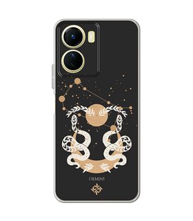 Funda para [ Vivo Y16 ] Dibujo Zodiaco [ Signo Zodiacal - Geminis ] de Silicona Flexible para Smartphone