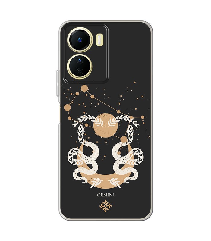 Funda para [ Vivo Y16 ] Dibujo Zodiaco [ Signo Zodiacal - Geminis ] de Silicona Flexible para Smartphone