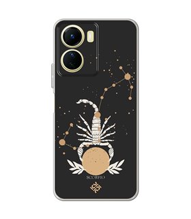 Funda para [ Vivo Y16 ] Dibujo Zodiaco [ Signo Zodiacal - Escorpio ] de Silicona Flexible para Smartphone