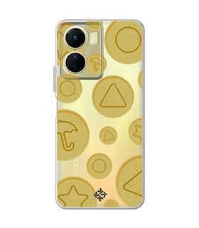 Funda para [ Vivo Y16 ] Squid Game [Galletas Dalgona Candy] de Silicona Flexible para Smartphone