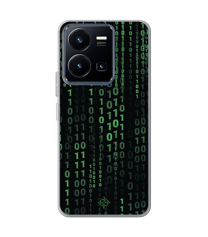 Funda para [ Vivo Y22s ] Cine Fantástico [ Números Binarios Matrix ] de Silicona Flexible para Smartphone