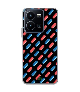 Funda para [ Vivo Y22s ] Cine Fantástico [ Pildora Roja y Azul ] de Silicona Flexible para Smartphone