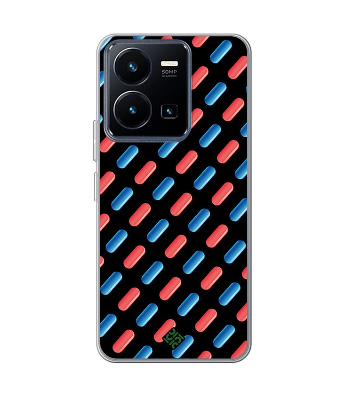 Funda para [ Vivo Y22s ] Cine Fantástico [ Pildora Roja y Azul ] de Silicona Flexible para Smartphone