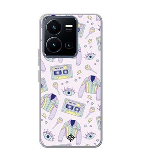 Funda para [ Vivo Y22s ] Dibujo Cute [ Chaqueta Retro de Color Pastel Años 90 ] de Silicona Flexible para Smartphone