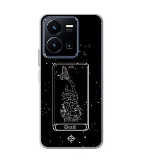 Funda para [ Vivo Y22s ] Dibujo Esotérico [ Carta del Tarot -  Death ] de Silicona Flexible para Smartphone